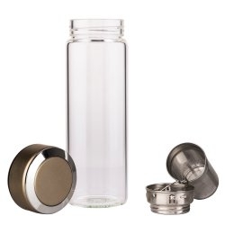 Justfwater Fruit and Tea Infuser Glass Water Bottle