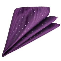 Men's Polka Dot Dark Purple Pocket Square
