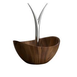 Nambè Fruit Tree Bowl, Wood with Metal Alloy