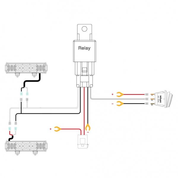 Nilight LED Light Bar Wiring Harness Kit 12V