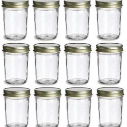 North Mountain Supply 8 Ounce Regular Mouth Tapered Mason Canning Jars