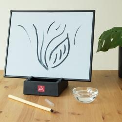 Painting & Writing Board with Bamboo Brush & Stand