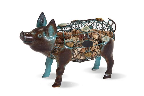 Picnic Plus Pig Cork Caddy Displays And Stores Wine Corks
