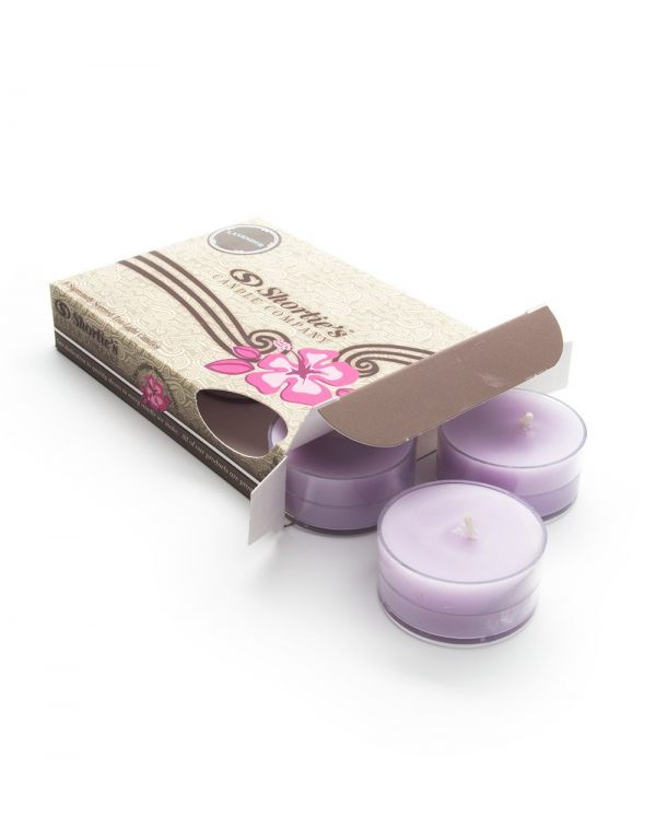Pure English Lavender Purple Tea Light Candles 6 Pack