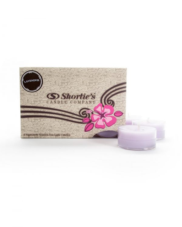Pure English Lavender Purple Tea Light Candles 6 Pack