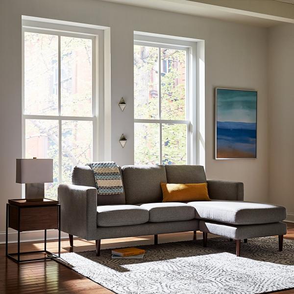 Rivet Axel Lid Storage Wood and Metal Side Table