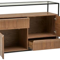 Rivet King Street Industrial Four-Drawer Media Console Table