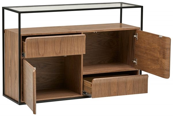 Rivet King Street Industrial Four-Drawer Media Console Table