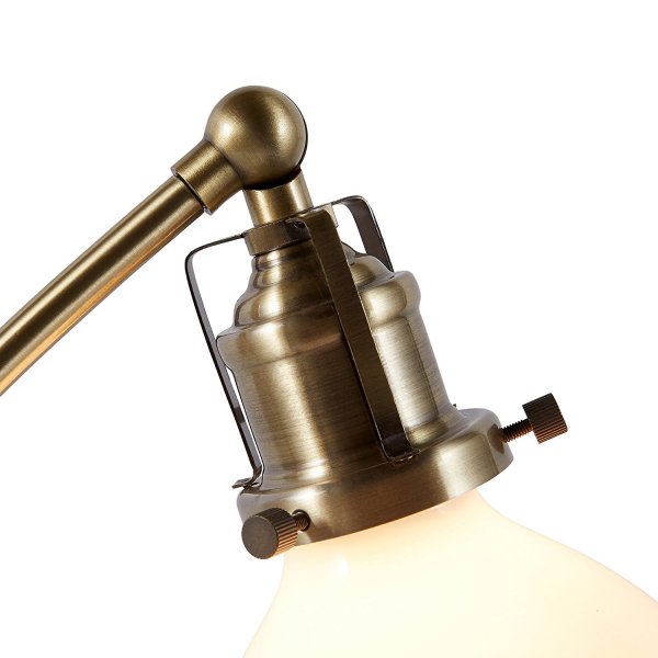 Rivet Lux Bendable Arm Marble and Brass Table Lamp