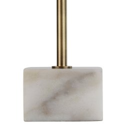 Rivet Marble and Brass Table Lamp With Bulb