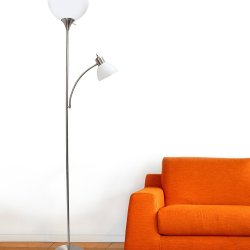 Simple Designs Floor Lamp with Reading Light