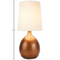 Stone & Beam Modern Wood Grain-Look Lamp