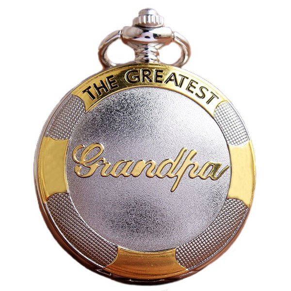 THE GREATEST Grandpa Icon FOB Chain Dangle Pendant Pocket Watch