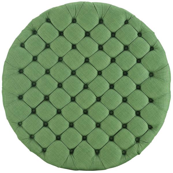 Upholstered Button-Tufted Round