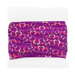 Valentine's Day Printed Fold Over Elastic