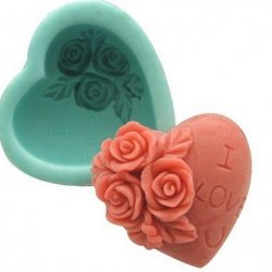 Valentine's Day Rose Heart Decoration Silicone Soap