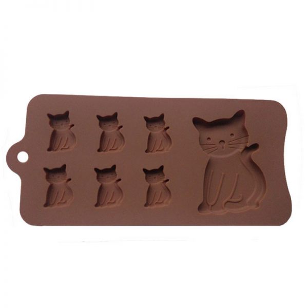 New Cat Kitten 7 Cavity Silicone Mold for Fondant