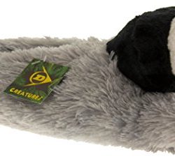 Dunlop Womens Grey Faux Fur Christmas Novelty Slippers