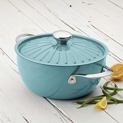Rachael Ray Cucina Hard Porcelain Enamel Nonstick Covered Round Casserole