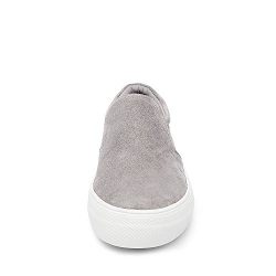 Steve Madden Women's Gills Fashion Sneaker, Grey Suede, 8.5 M US