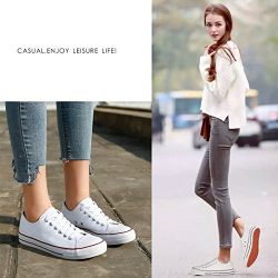 ZGR Womens Fashion Canvas Sneaker Low Cut Lace