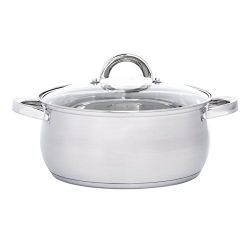 Heim Concept 12-Piece Induction Ready Stainless Steel Cookware Sets with Glass Lid