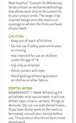 Rembrandt 1 Week Teeth Whitening Kit, 14 Treatments