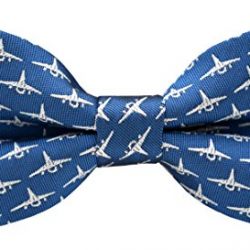 Carahere Boy's Handmade Pre-Tied Patterned Bow Ties aircraft pattern