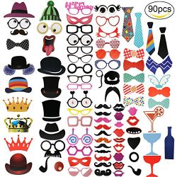 Photo Booth Props DIY Kit for Wedding, Birthday, Party