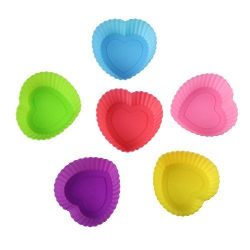 LetGoShop 24-Pcs Reusable Silicone Cake Molds Baking Molds Muffin Cups