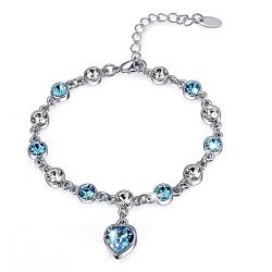 Kesaplan Bangle Blue Bracelets Valentine's Day Gift for Teen Girls