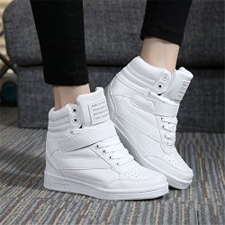 UBFEN Women Shoes Hidden Wedges 7cm Ankle Boots