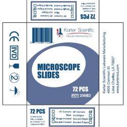 Karter Scientific 206B2 Microscope Slides, Ground Edges