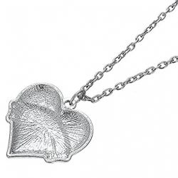 Silver Tone Crystal Heart Shaped "GYMNASTICS" Charm Pendant
