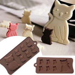 New Cat Kitten 7 Cavity Silicone Mold for Fondant