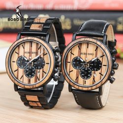 BOBO BIRD V-P09 Wood Watches Men Business Luminous Hands Wristwatch