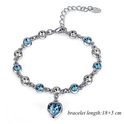 Kesaplan Bangle Blue Bracelets Valentine's Day Gift for Teen Girls