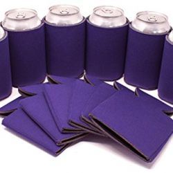 Purple Beer Coolies for Cans and Bottles (12-Pack)