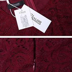 Contrast Lace A-Line Swing Party Dress With Belt