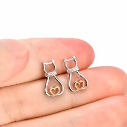 Cute Pet Cat Stud Earrings For Women