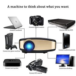 Wireless Portable Movie Projector With HDMI USB Headphone Jack TV Good For Home Theater