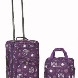 Rockland Luggage 2 Piece Set, Purple Pearl, Medium