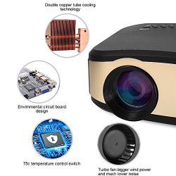 Wireless Portable Movie Projector With HDMI USB Headphone Jack TV Good For Home Theater