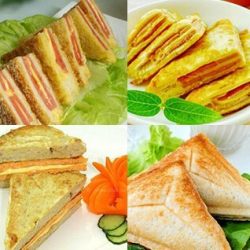 Health and Home Sandwich Maker Toaster with Non-Stick Plates