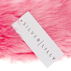 Silver Lilly Flamingo Slippers - Plush Animal Slippers w/Memory Foam Support by (Pink, Medium)