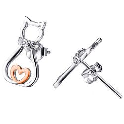 Cute Pet Cat Stud Earrings For Women