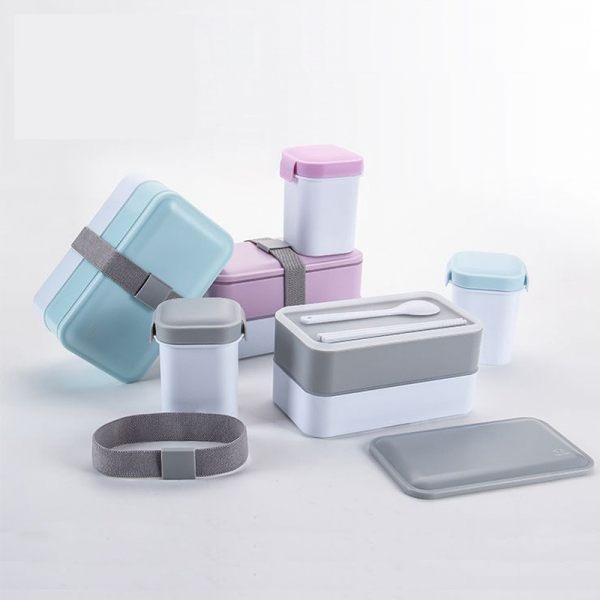 Japanese Lunch Box With Soup Mug Insulated Cooler Bag
