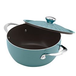Rachael Ray Cucina Hard Porcelain Enamel Nonstick Covered Round Casserole