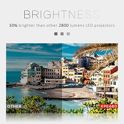 Crenova XPE680 720P HD Projector, Home Theater Multimedia Video Office Projector