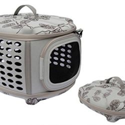 Iconic Pet Deluxe Retreat Foldable Pet House, Light Grey Printing